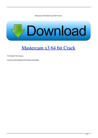 download mastercam x5 full crack 64 bit free